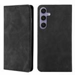 For Samsung Galaxy S25+ 5G Skin Feel Magnetic Leather Phone Case(Black)