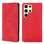 For Samsung Galaxy S25 Ultra 5G Skin Feel Magnetic Leather Phone Case(Red)