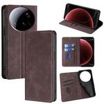 For Xiaomi 15 Ultra Skin Feel Magnetic Leather Phone Case(Dark Brown)