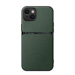 For iPhone 14 Plus Litchi Leather Magnetic Full Coverage Shockproof Phone Case(Green)