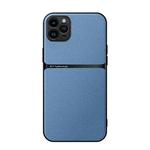 For iPhone 11 Pro Max Litchi Leather Magnetic Full Coverage Shockproof Phone Case(Blue)