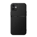 For iPhone 11 Litchi Leather Magnetic Full Coverage Shockproof Phone Case(Black)