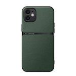 For iPhone 11 Litchi Leather Magnetic Full Coverage Shockproof Phone Case(Green)