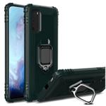 For Vivo iQOO 3 5G Carbon Fiber Protective Case with 360 Degree Rotating Ring Holder(Green)