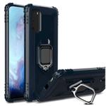 For Vivo iQOO 3 5G Carbon Fiber Protective Case with 360 Degree Rotating Ring Holder(Blue)
