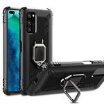 For Huawei P40 Pro / P40 Pro+ Carbon Fiber Protective Case with 360 Degree Rotating Ring Holder(Black)