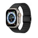 For Apple Watch 46mm / 49mm / 45mm / 44mm Bamboo Norman Buckle Titanium Alloy Watch Band(Black)