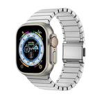 For Apple Watch 46mm / 49mm / 45mm / 44mm Bamboo Norman Buckle Stainless Steel Watch Band(Silver)