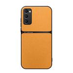 For Samsung Galaxy S20 FE 4G / 5G Litchi Leather Magnetic Full Coverage Shockproof Phone Case(Yellow)