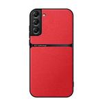 For Samsung Galaxy S21+ 5G Litchi Leather Magnetic Full Coverage Shockproof Phone Case(Red)