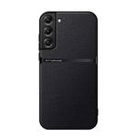 For Samsung Galaxy S22+ 5G Litchi Leather Magnetic Full Coverage Shockproof Phone Case(Black)