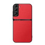 For Samsung Galaxy S22+ 5G Litchi Leather Magnetic Full Coverage Shockproof Phone Case(Red)