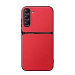 For Samsung Galaxy S23+ 5G Litchi Leather Magnetic Full Coverage Shockproof Phone Case(Red)