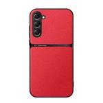 For Samsung Galaxy S23 FE 5G Litchi Leather Magnetic Full Coverage Shockproof Phone Case(Red)