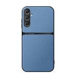 For Samsung Galaxy S24 FE 5G Litchi Leather Magnetic Full Coverage Shockproof Phone Case(Blue)