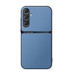 For Samsung Galaxy S24+ 5G Litchi Leather Magnetic Full Coverage Shockproof Phone Case(Blue)