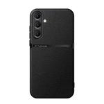 For Samsung Galaxy S25+ 5G Litchi Leather Magnetic Full Coverage Shockproof Phone Case(Black)