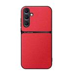 For Samsung Galaxy S25+ 5G Litchi Leather Magnetic Full Coverage Shockproof Phone Case(Red)