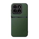 For Xiaomi 14 Litchi Leather Magnetic Full Coverage Shockproof Phone Case(Green)