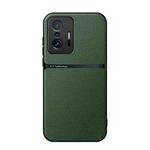 For Xiaomi 11T / 11T Pro Litchi Leather Magnetic Full Coverage Shockproof Phone Case(Green)