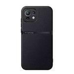 For Xiaomi Mi 11 Lite 4G / 5G Litchi Leather Magnetic Full Coverage Shockproof Phone Case(Black)