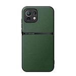 For Xiaomi Mi 11 Lite 4G / 5G Litchi Leather Magnetic Full Coverage Shockproof Phone Case(Green)