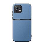 For Xiaomi Mi 11 Lite 4G / 5G Litchi Leather Magnetic Full Coverage Shockproof Phone Case(Blue)