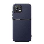 For Xiaomi Mi 11 Lite 4G / 5G Litchi Leather Magnetic Full Coverage Shockproof Phone Case(Navy Blue)