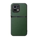 For Xiaomi Mi 11 Litchi Leather Magnetic Full Coverage Shockproof Phone Case(Green)