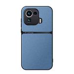 For Xiaomi Mi 11 Pro Litchi Leather Magnetic Full Coverage Shockproof Phone Case(Blue)