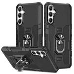 For Samsung Galaxy S24+ 5G Ring Holder Armor Hybrid Phone Case(Black)