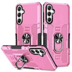 For Samsung Galaxy S24 5G Ring Holder Armor Hybrid Phone Case(Pink)