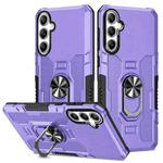 For Samsung Galaxy S24 5G Ring Holder Armor Hybrid Phone Case(Purple)