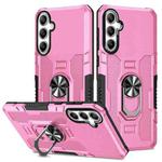 For Samsung Galaxy S24 FE 5G Ring Holder Armor Hybrid Phone Case(Pink)