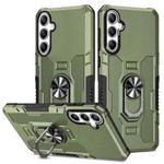 For Samsung Galaxy S23 FE 5G Ring Holder Armor Hybrid Phone Case(Green)