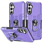 For Samsung Galaxy S23 FE 5G Ring Holder Armor Hybrid Phone Case(Purple)