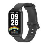 For Xiaomi Smart Band 9 Active / Redmi Band 3 Mijobs Metal Shell Silicone Watch Band(Black)