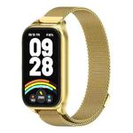 For Xiaomi Smart Band 9 Active / Redmi Band 3 Mijobs Metal Shell Milan Magnetic Watch Band(Gold)