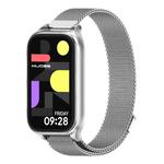 For Xiaomi Smart Band 9 Active / Redmi Band 3 Mijobs Metal Shell Milan Magnetic Watch Band(Silver)