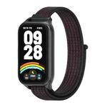 For Xiaomi Smart Band 9 Active / Redmi Band 3 Mijobs Metal Shell Nylon Loop Watch Band(Black Red)