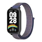 For Xiaomi Smart Band 9 Active / Redmi Band 3 Mijobs Metal Shell Nylon Loop Watch Band(Midnight Blue Black)