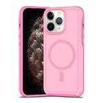 For iPhone 11 Pro Max Shockproof MagSafe Armor PC Hybrid TPU Phone Case(Purple Pink)