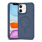For iPhone 11 Shockproof MagSafe Armor PC Hybrid TPU Phone Case(Ink Blue)