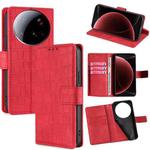 For Xiaomi 15 Ultra Skin Feel Crocodile Magnetic Clasp Leather Phone Case(Red)
