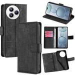 For Xiaomi Civi 5 Pro 5G Skin Feel Crocodile Magnetic Clasp Leather Phone Case(Black)