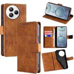 For Xiaomi Civi 5 Pro 5G Skin Feel Crocodile Magnetic Clasp Leather Phone Case(Brown)