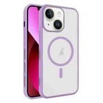 For iPhone 13 Frosted Translucent Side Ice Fog Cooling MagSafe Phone Case(Light Purple)