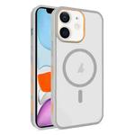 For iPhone 11 Frosted Translucent Side Ice Fog Cooling MagSafe Phone Case(Grey)
