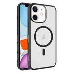 For iPhone 11 Frosted Translucent Side Ice Fog Cooling MagSafe Phone Case(Black)