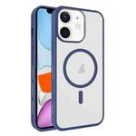 For iPhone 11 Frosted Translucent Side Ice Fog Cooling MagSafe Phone Case(Blue)